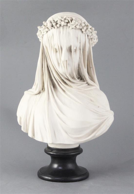 A. Filli. A resin bust of a veiled bride height 35cm